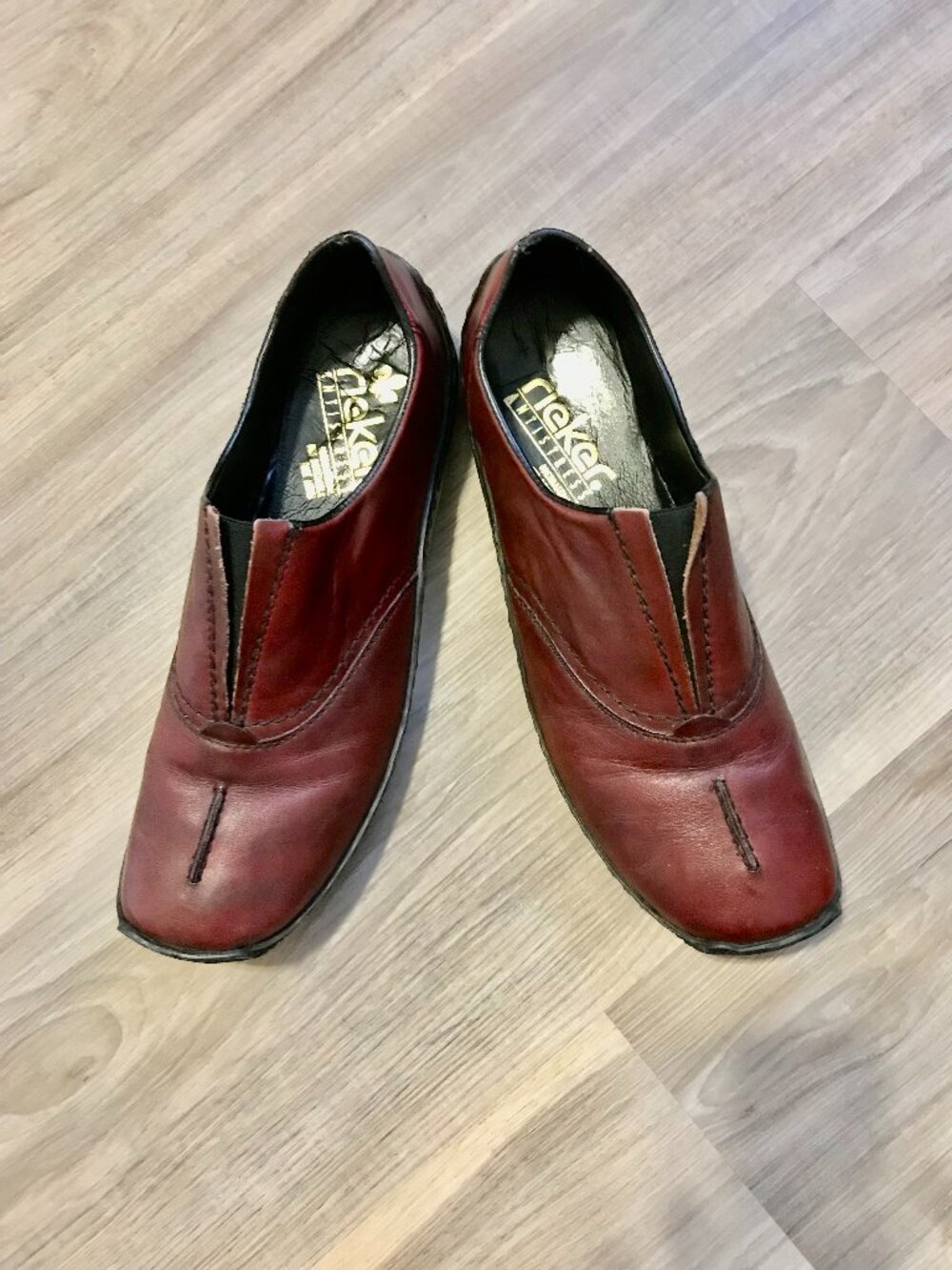 Rieker Antistress Ladies Burgundy Loafers Size 42